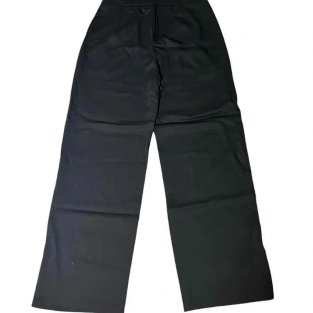 Halara Black High Waisted Double Button Straight Leg Work Pants Size Medium NEW - Picture 5 of 13